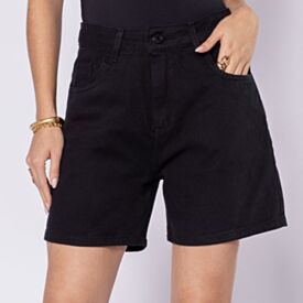 Bermuda Feminina Em Sarja Sawary Preto