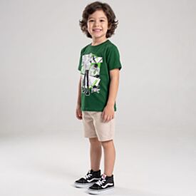 Bermuda Infantil Menino 4 a 10 Anos Em Sarja Hot Dog Areia