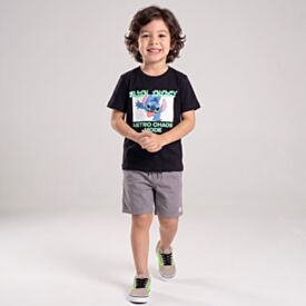 Bermuda Infantil Menino 4 a 10 Anos Em Sarja Hot Dog Coruja
