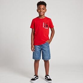 Bermuda Juvenil Menino 12 a 16 Anos Em Hot Dog Jeans Medio