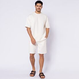 Bermuda Masculina Texturizada Thing Off White