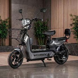 Bicicleta Elétrica Wehawk Wx-03 Basket 800W Bateria 48V - Cinza