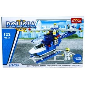 Blocos de Montar Polícia 122 Peças Havan Toys - HME1397