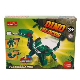 Blocos de Montar Dinos 3 em 1 Havan Toys 101 Peças