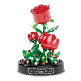 Blocos De Montar Flores Rosas Havan Toys - HBR0915
