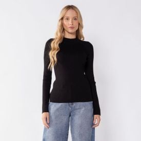 Blusa De Tric&ocirc; Feminina Gola Alta Boby Blues