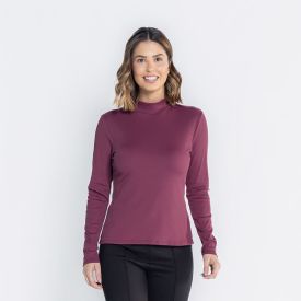 Blusa Feminina Com Gola Alta Canelada Patricia Foster