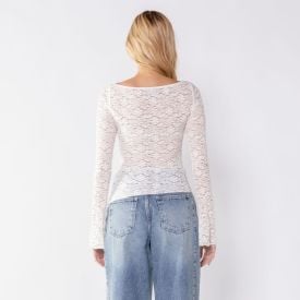Blusa Feminina De Renda Assim&eacute;trica Boby Blues
