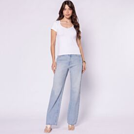 Blusa Feminina Decote Princesa Em Poliamida Boby Blues Branco