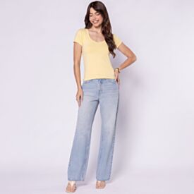 Blusa Feminina Decote Princesa Em Poliamida Boby Blues