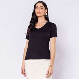Blusa Feminina Em Viscose Patricia Foster Preto