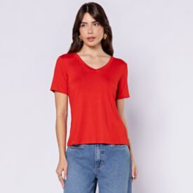 Blusa Feminina Em Viscose Patricia Foster Vermelho Hatter