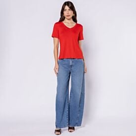 Blusa Feminina Em Viscose Patricia Foster Vermelho Hatter