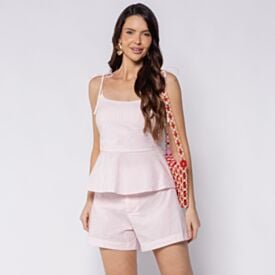 Blusa Feminina Peplum Em Algodão Boby Blues