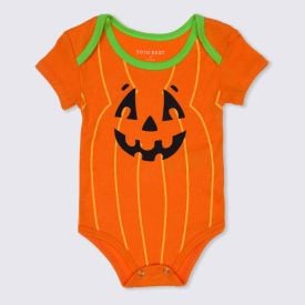 Body de Bebê Menino Abóbora com Touca Yoyo Baby