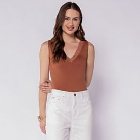 Body Feminino Com Renda Patricia Foster Mousse