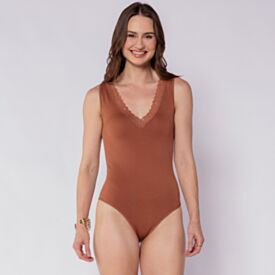 Body Feminino Com Renda Patricia Foster Mousse