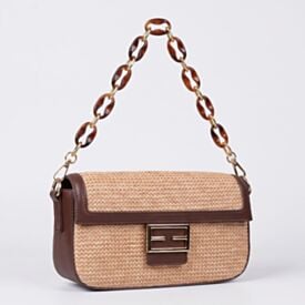 Bolsa Feminina Tiracolo Patricia Foster - NATURAL E CHOCOLATE U