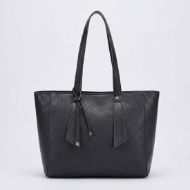 Bolsa Feminina Tote Bag Com Alça Alongada Alice Palucci Preto