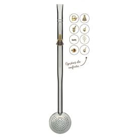 Bomba Chimarrão Inox Sem Rosca 28Cm Galant - Sortido