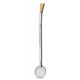 Bomba Para Chimarrão Alpaca De Ferro Galant - 28cm