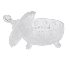 Bomboniere com Pé 16,5 X 14,8Cm Solar Havan Casa - Vidro