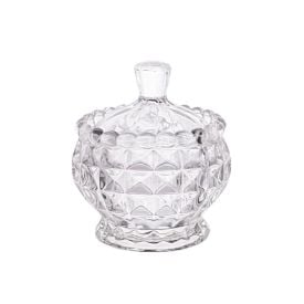 Bomboniere Com Tampa Cristal Diamond Lyor - Transparente