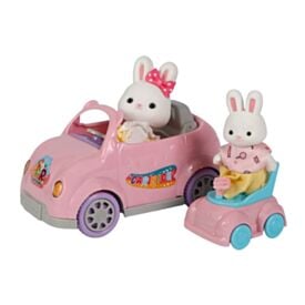 Conjunto Familia Coelho com Carro Havan Toys
