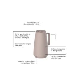 Bule Térmico Exata Tramontina 500Ml - Bege