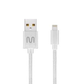 Cabo Usb Lightning Mfi Nylon 1,5M Branco para Iphone