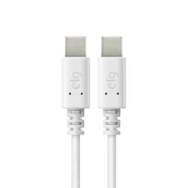 Cabo Usb Tipo-C Reversível Elg Para Recarga Sincronização 2M Tc2tc2m - Branco
