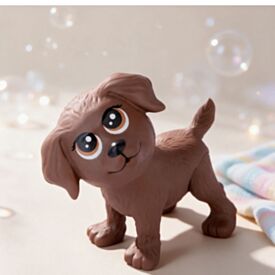 Cachorrinho Marrom Na Casinha Mini Pet Pupee