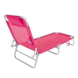 Cadeira De Praia Espreguiçadeira Alumínio Mor - Rosa