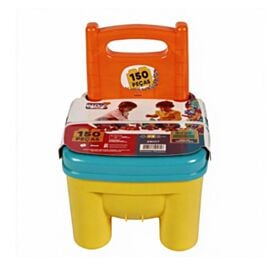 Cadeira Infantil Brinkadeira Click com 150 Blocos de Montar Dismat