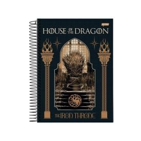 Caderno 10 Matérias Universitário House Of The Dragon Jandaia - Sortido