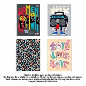 Caderno Brochura Universitário Capa Dura Spice 80 Folhas Tilibra - Sortido 