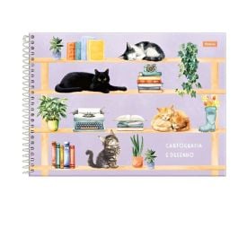 Caderno Cartografia e Desenhos Capa Dura Furfriends 80 Folhas Foroni - Sortido
