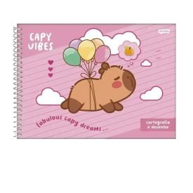 Caderno de Cartografia Capyvibes 80 Folhas Jandaia - Sortido