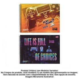 Caderno de Cartografia Player 80 Folhas Jandaia - Sortido