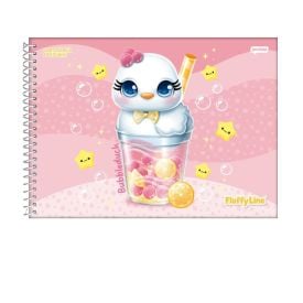 Caderno Cartografia e Desenho Fluffyline 80 Folhas Jandaia - Sortido