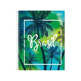 Caderno Universitário Espiral Brasil 10 Matérias 200 Folhas Tilibra - Sortido