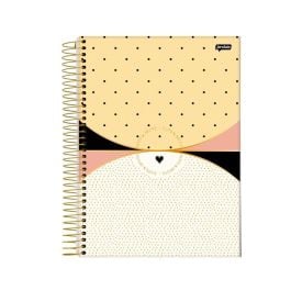 Caderno Espiral Universitário Dots & Spots 160 Folhas Jandaia - Sortido