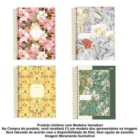 Caderno Espiral Universitário Liberty 160 Folhas Jandaia - Sortido