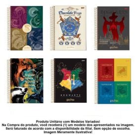 Caderno Univeritário Espiral Harry Potter 96 Folhas Jandaia - Sortido