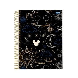 Caderno Universitário Espiral Mickey Magic 160 Folhas Jandaia - Sortido 