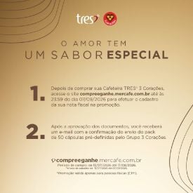 Cafeteira Luna Café Espresso 3 Corações Preto