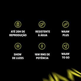 Caixa de Som Bluetooth Waaw by Alok Us 110 Speaker Portátil