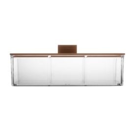 Caixa Organizadora Com Tampa De Bambu My Box Lyor - Transparente