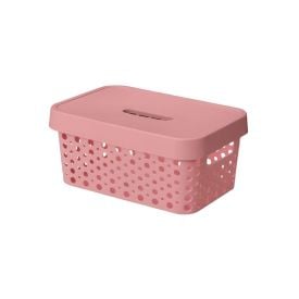 Caixa Organizadora com Tampa Usual Plastic 4,5 Litros - Rosé