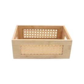 Caixa Organizadora De Bambu Sem Tampa Havan Casa 24Cm - Natural